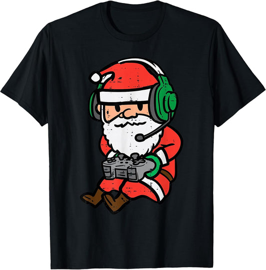 Christmas Gamer Santa Xmas Gaming Men Boys Kids Youth Teen