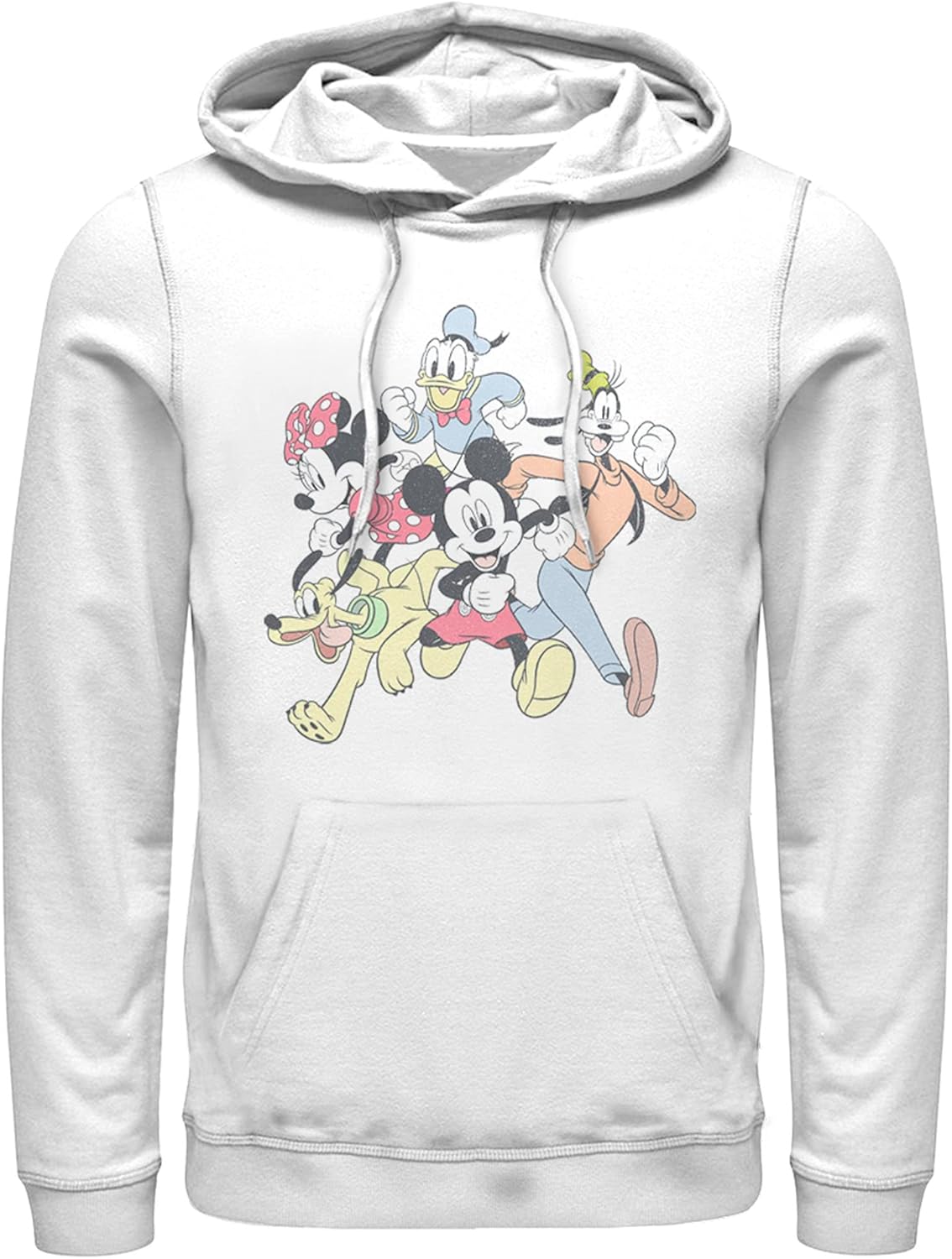 Disney Men's Mickey & Friends Running Group Shot Pull Over Hoodie