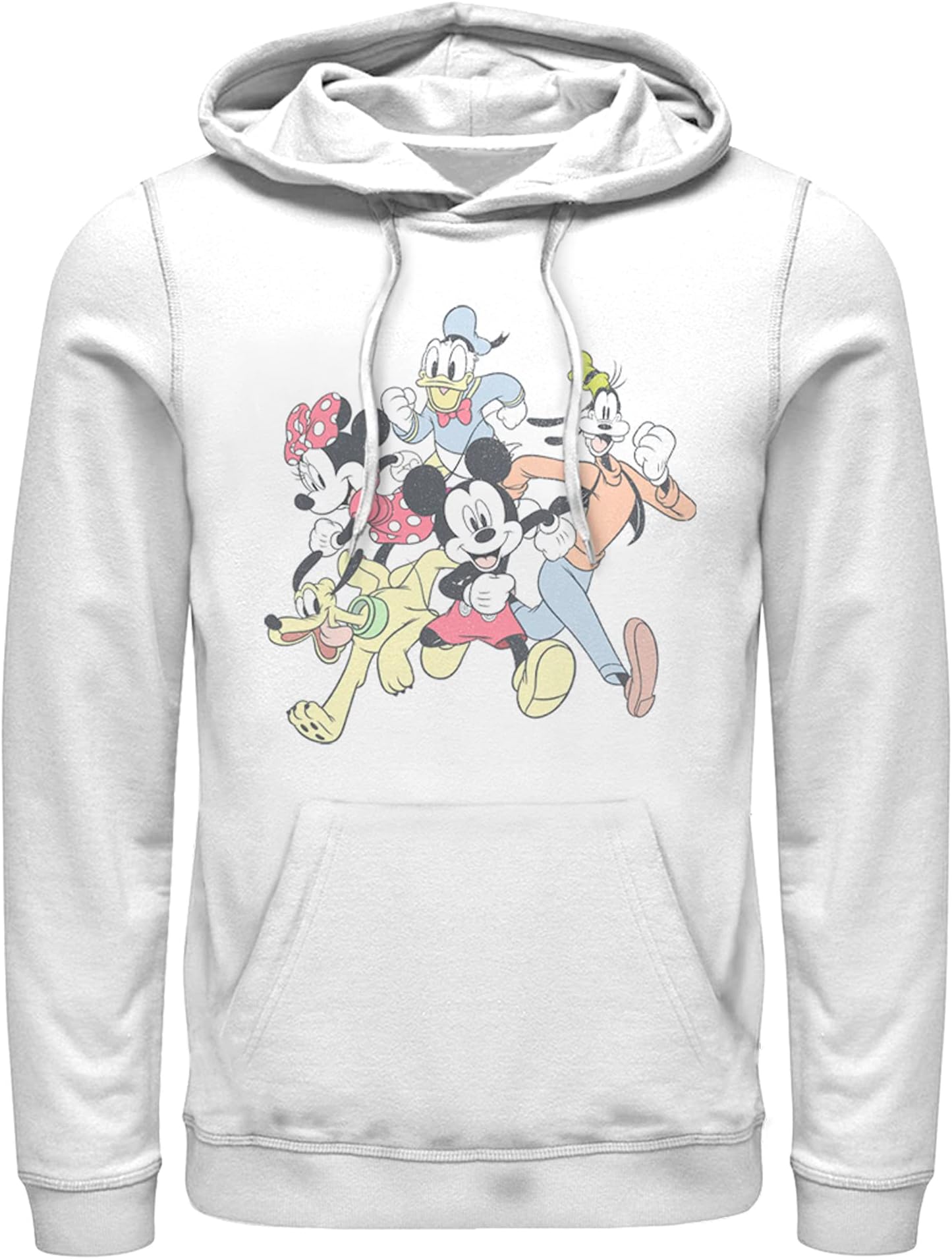 Disney Men's Mickey & Friends Running Group Shot Pull Over Hoodie