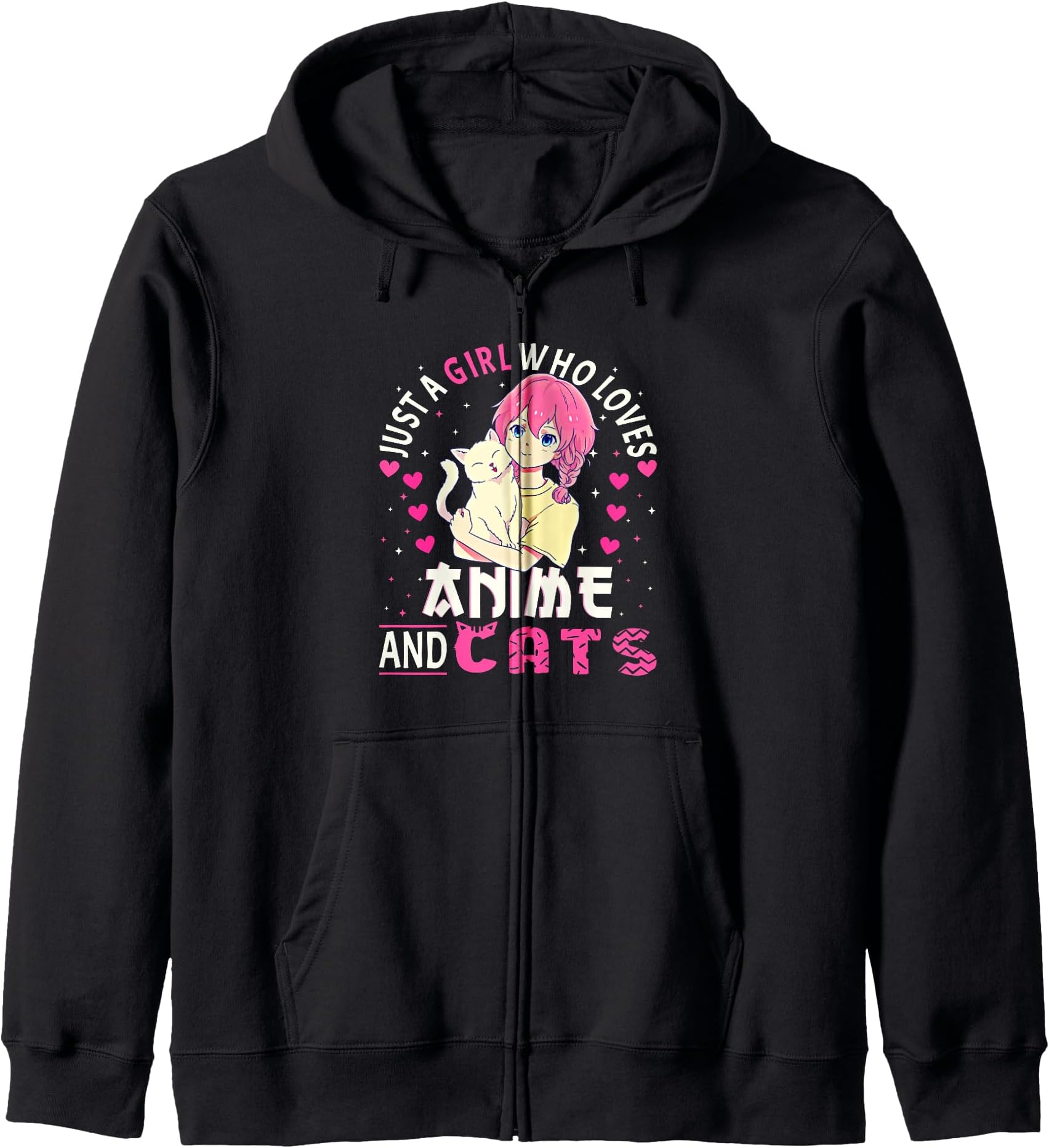 Just A Girl Who Loves Anime And Cats. Anime Stuff Anime Cat Hoodie