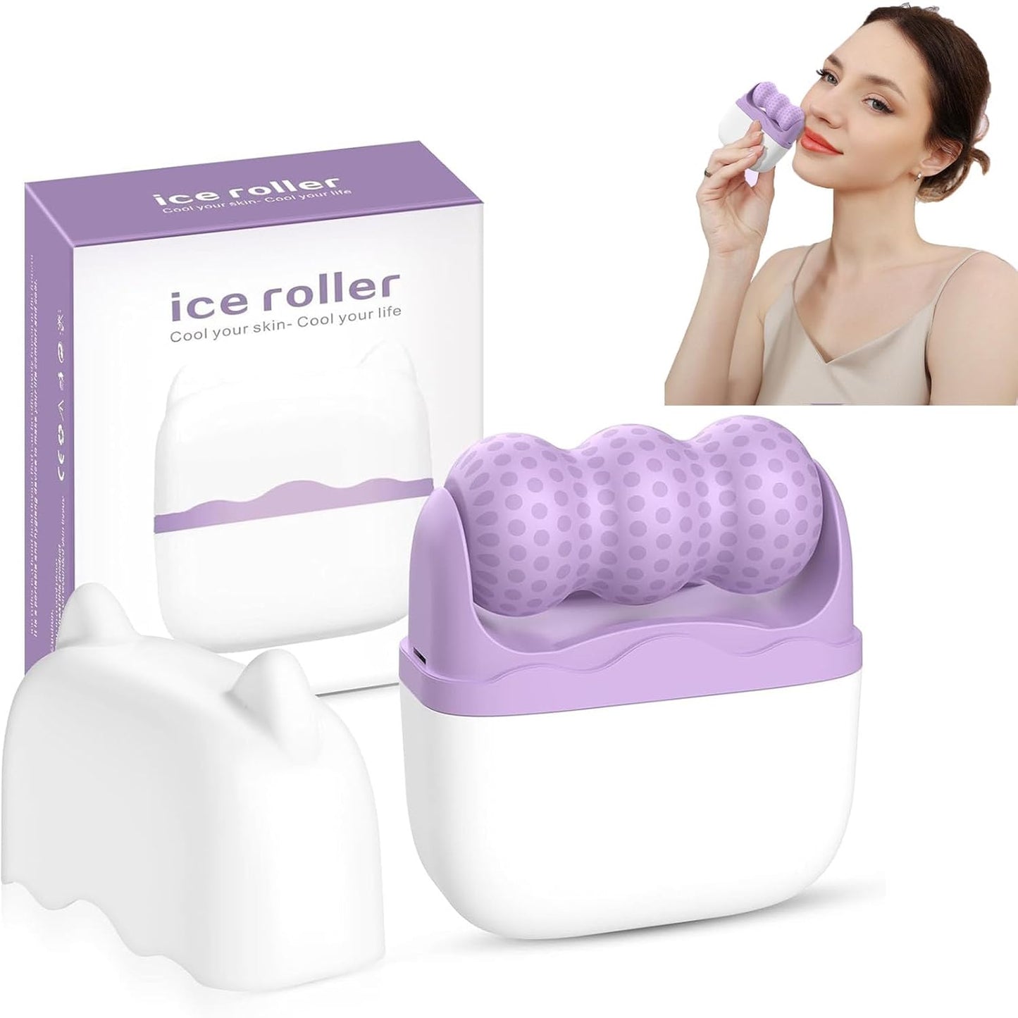 Ice Roller for Face and Eyes, Multi-Functional Facial Skin Care Tools