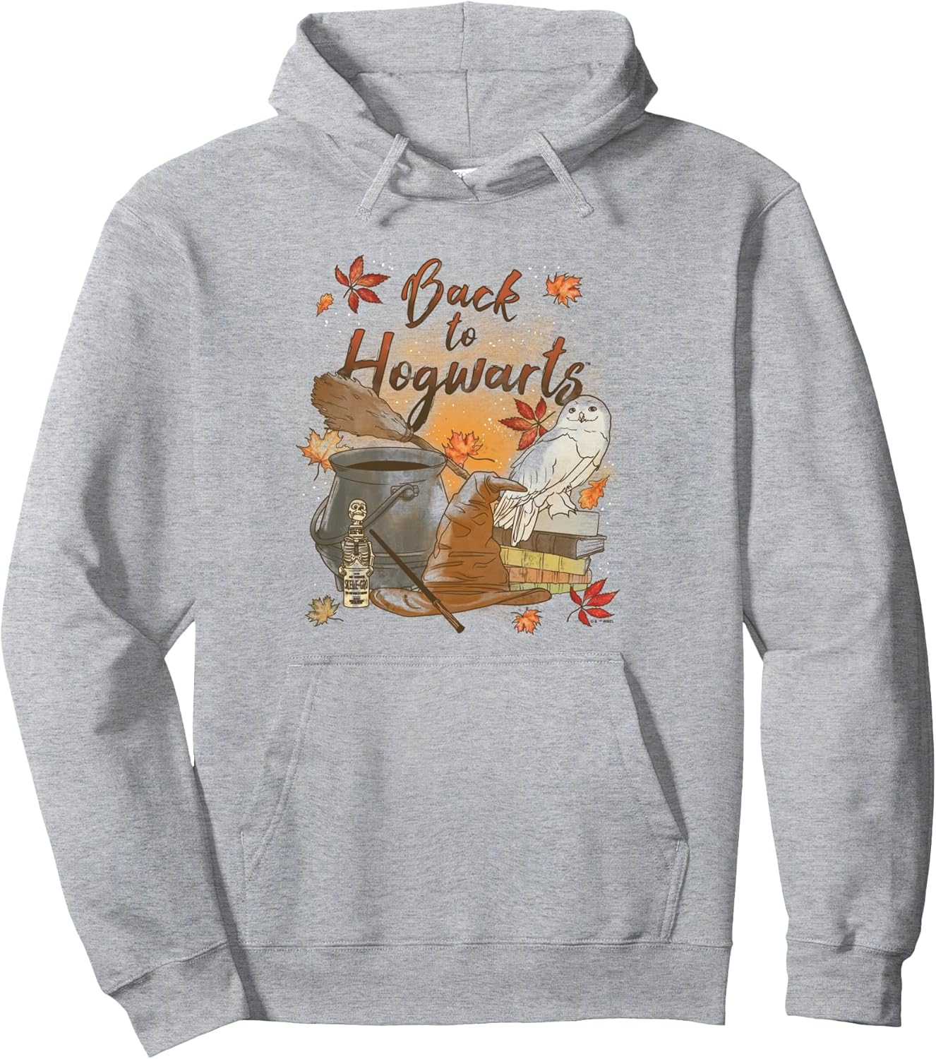 Harry Potter Back To Hogwarts Autumn Themed Hedwig Poster Pullover Hoodie