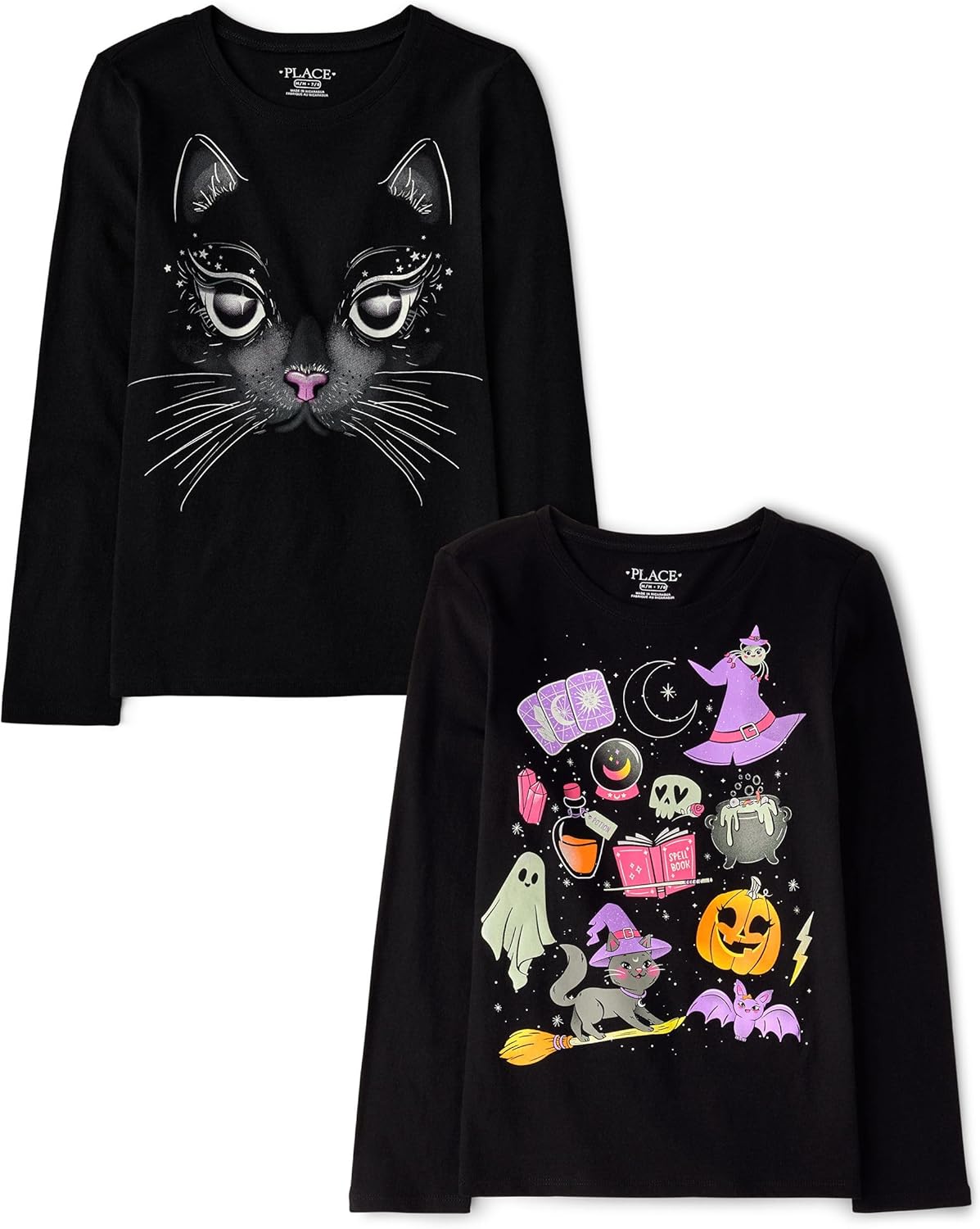 The Children's Place Unisex-Child All Holidays,Birthdays Long Sleeve Graphic T-Shirts,2 Pack