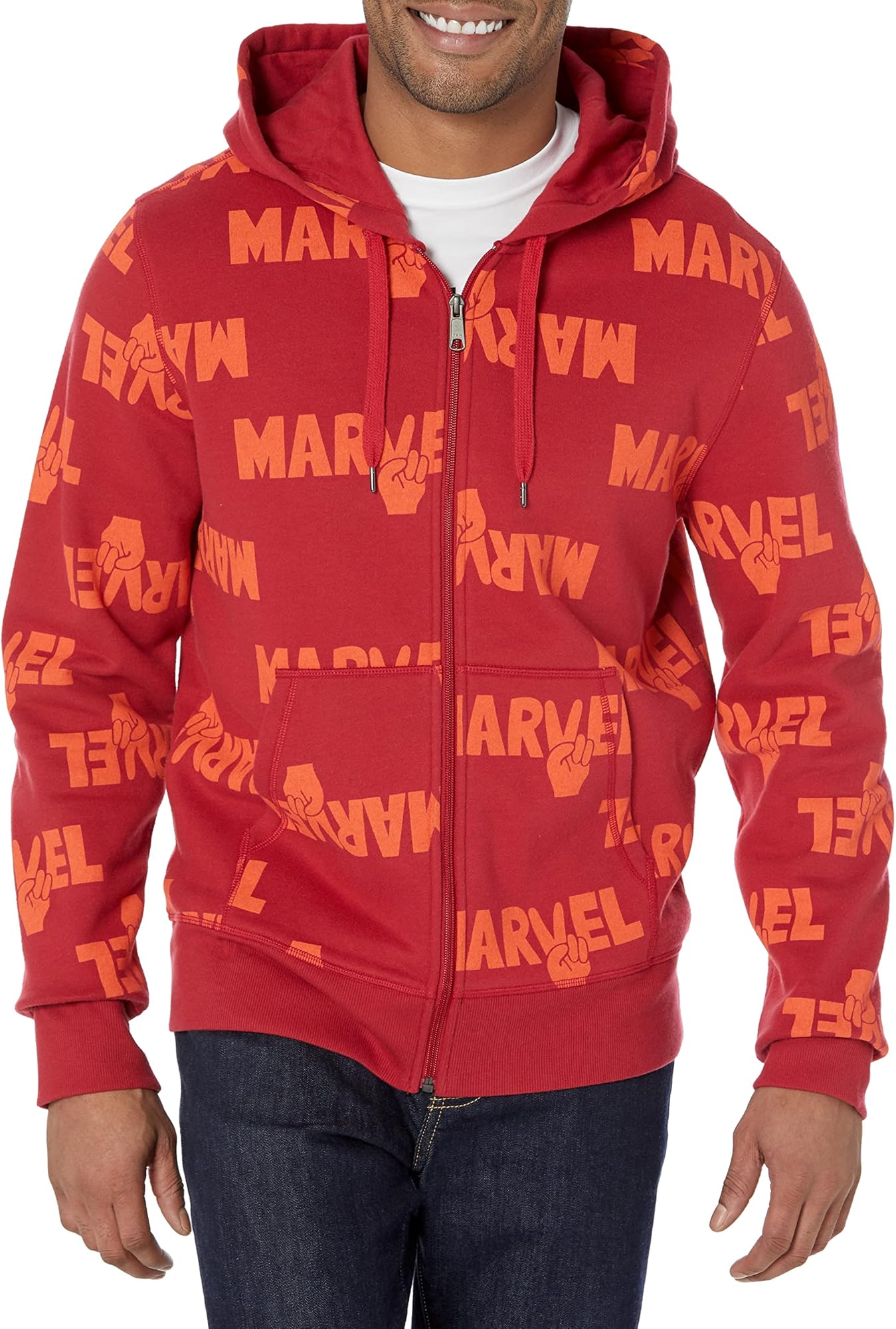 Amazon Essentials Disney Marvel Star Wars Men's Fleece Full-Zip Hoodie Sweatshirts - Discontinued Colors