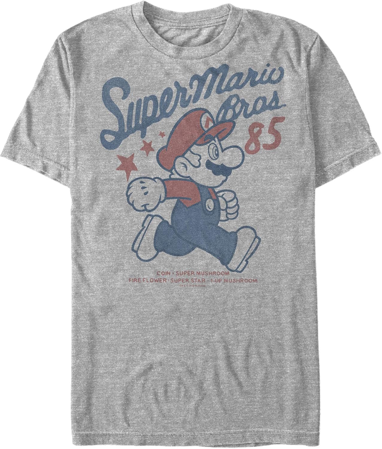 Nintendo Mens Nintendo Super Mario Running Profile 1985 T-shirtT-Shirt