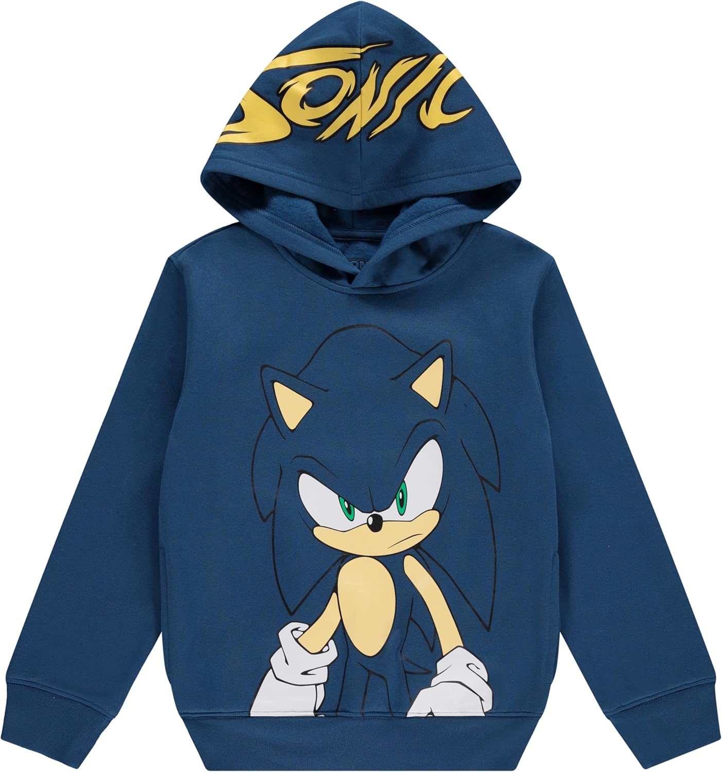 SEGA boys Sonic the Hedgehog Pullover Fleece Hoodie - Little Boys to Big Boys 4-20 Sizes