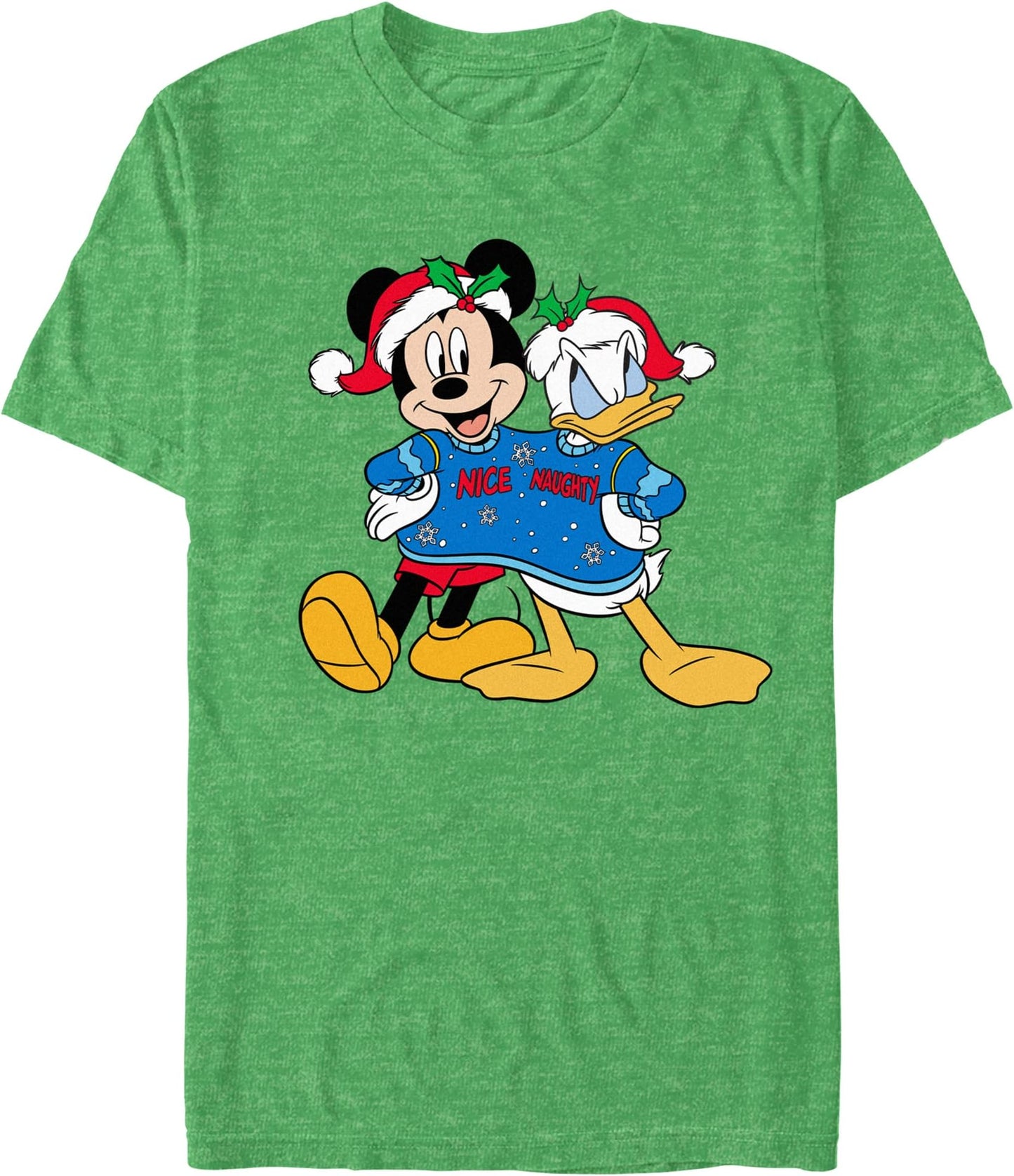 Disney Men's Mickey & Friends Christmas Nice and Naughty Donald and Mickey