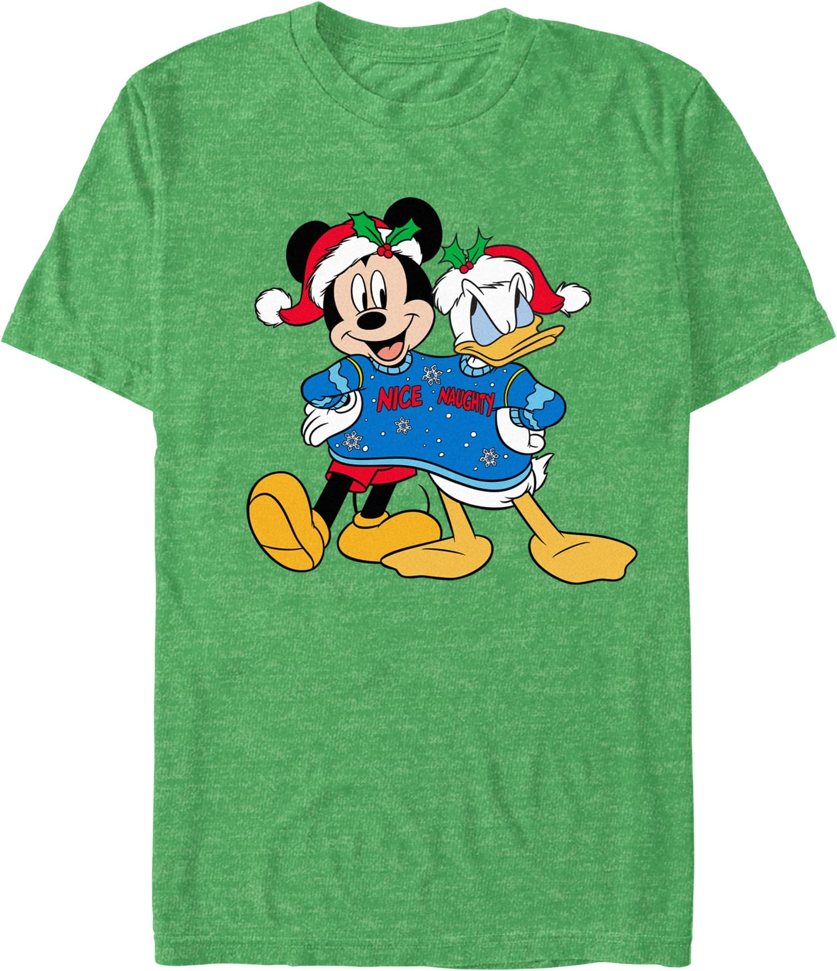 Disney Men's Mickey & Friends Christmas Nice and Naughty Donald and Mickey
