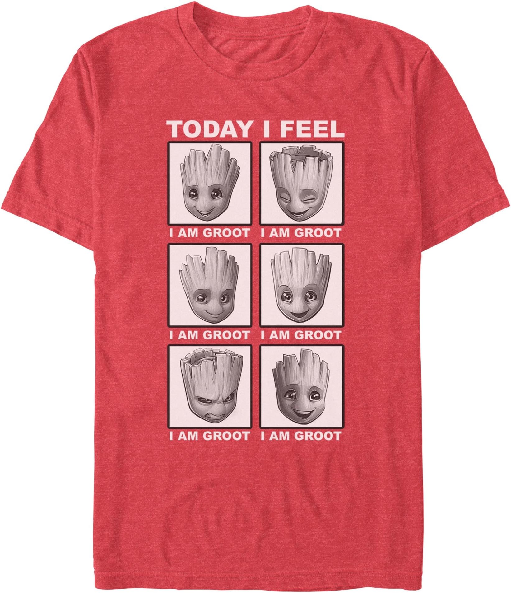 Marvel Mens Guardians of The Galaxy Groot Feelings Today I Feel Adult T-Shirt Tee