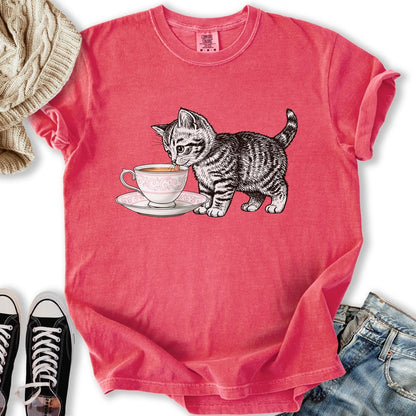 Tea Cup Kitten T Long Sleeve Premium Fashion