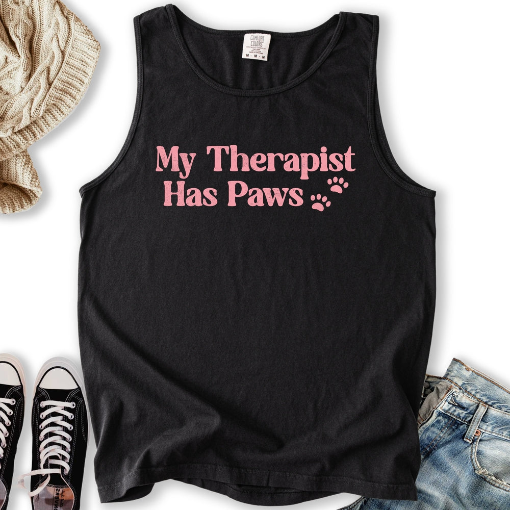 My Therapist Has Paws Tank Shirt Exclusive Outfit