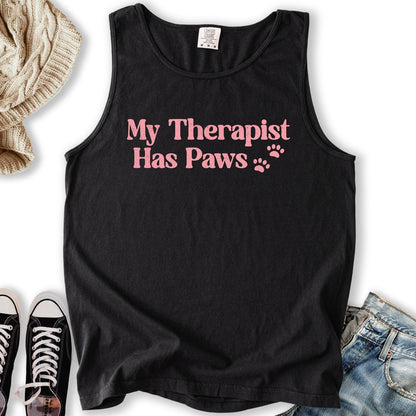 My Therapist Has Paws Tank Shirt Exclusive Outfit