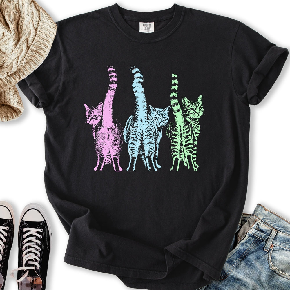 Pastel Cats T Hoodie Authentic Merch