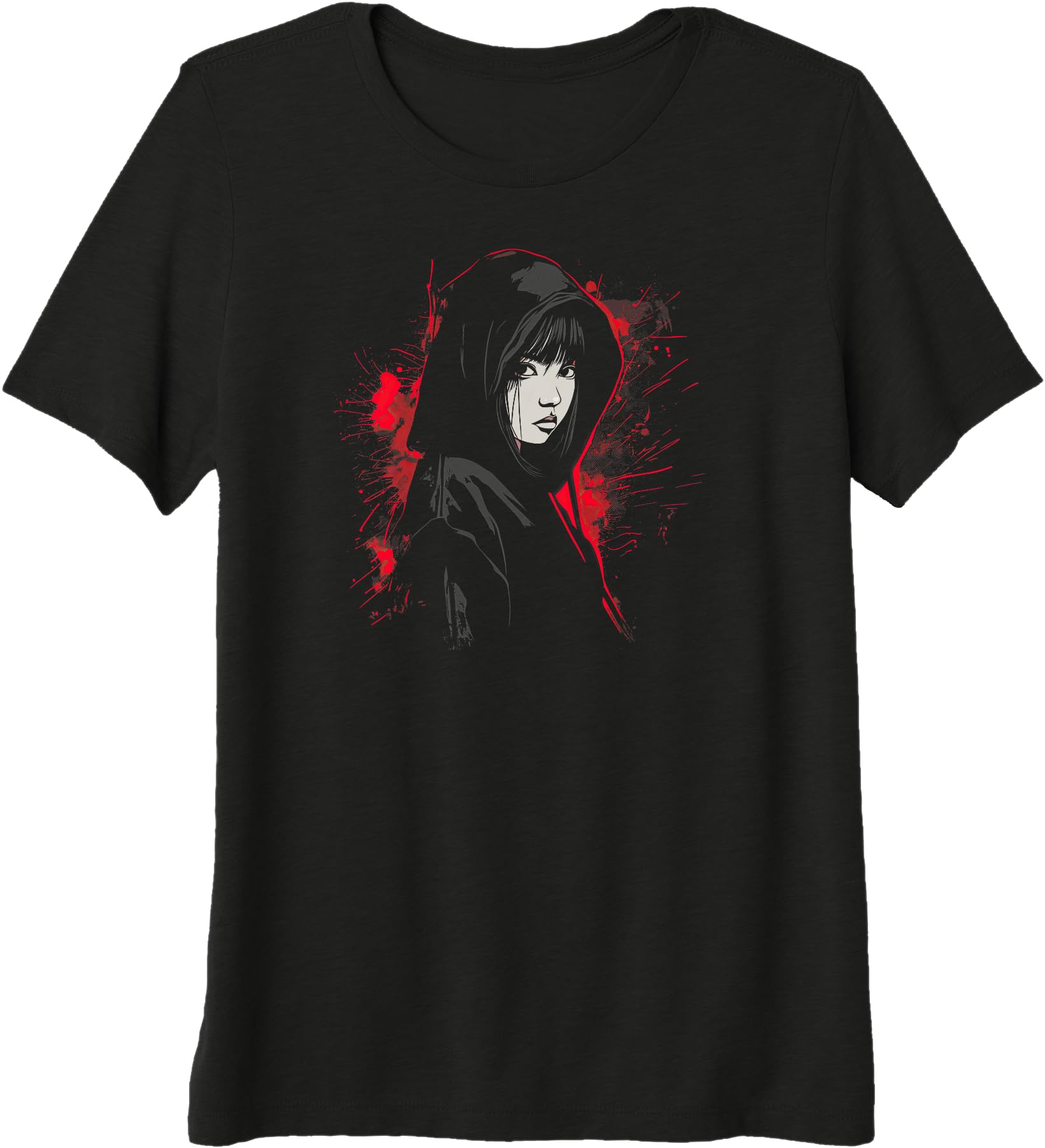 Anime Hoodie Girl Graphic Tee Japanese Manga Art Premium