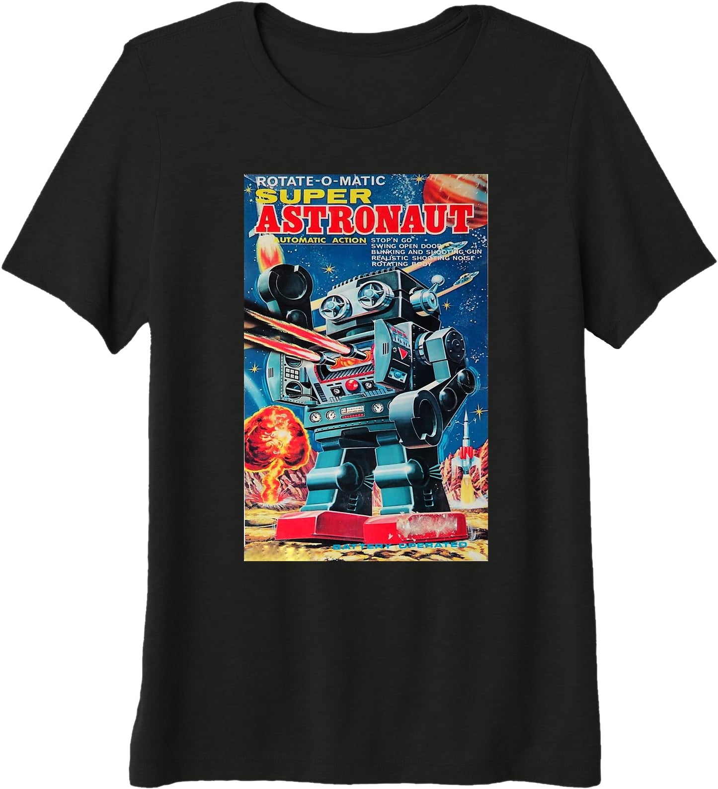 Vintage Graphic Super Astronaut Robot Retro Old Japanese Toy Premium Premium Tri-blend