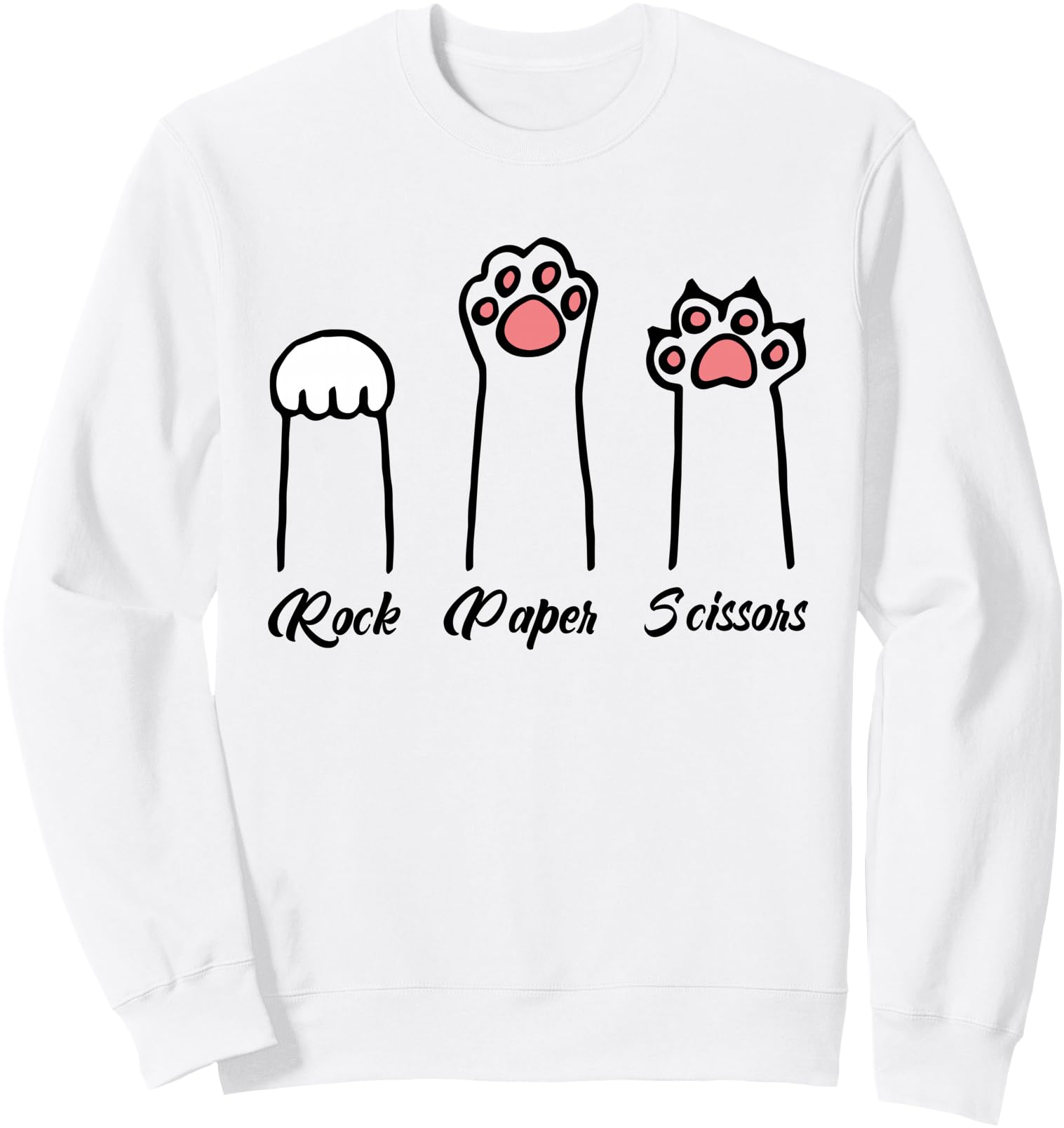 Rock Paper Scissors Cat Paws Sweatshirt
