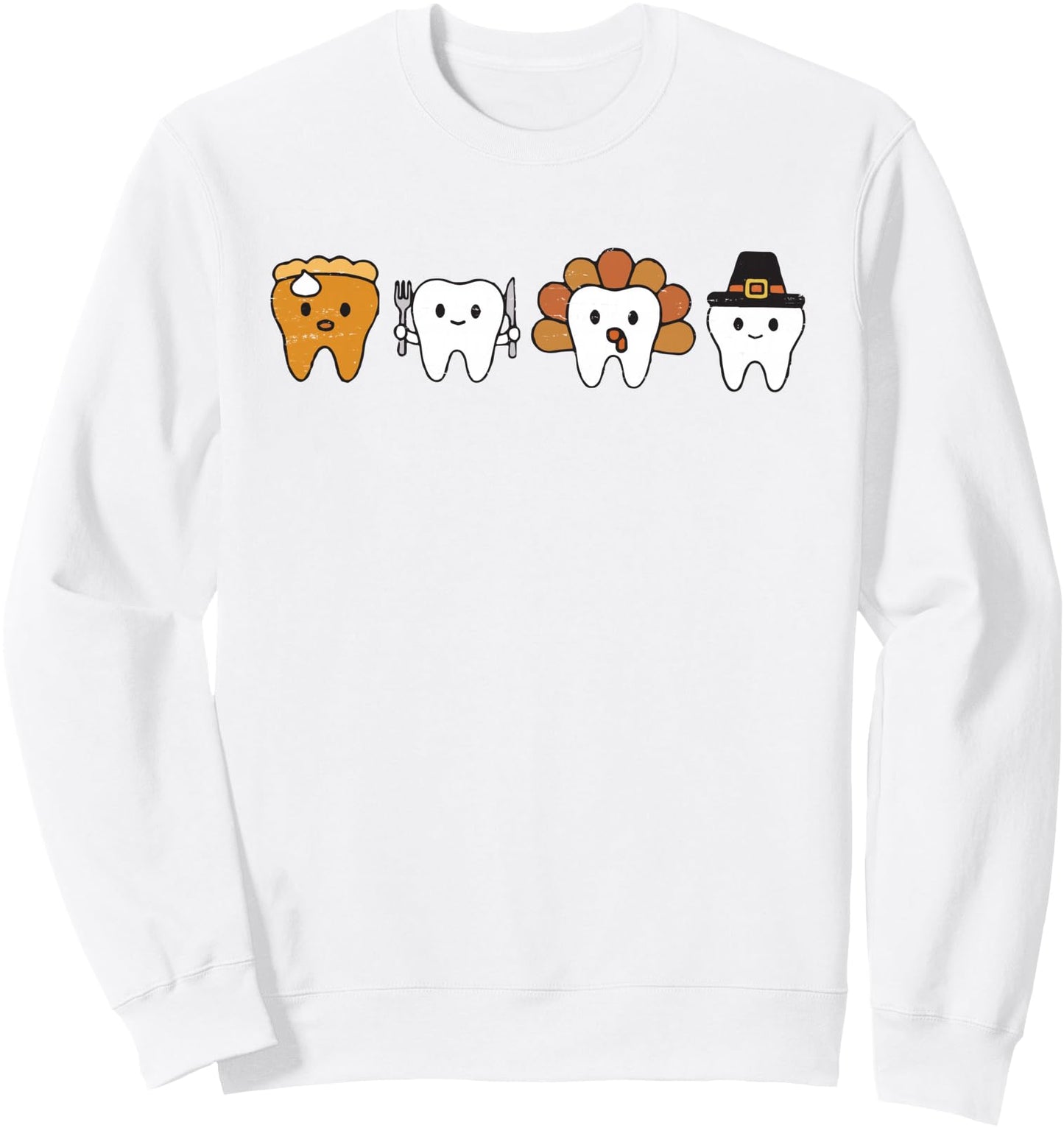 Teeth Turkey Pumpkin Dental Hygienist Dentist Thanksgiving Sweatshirt