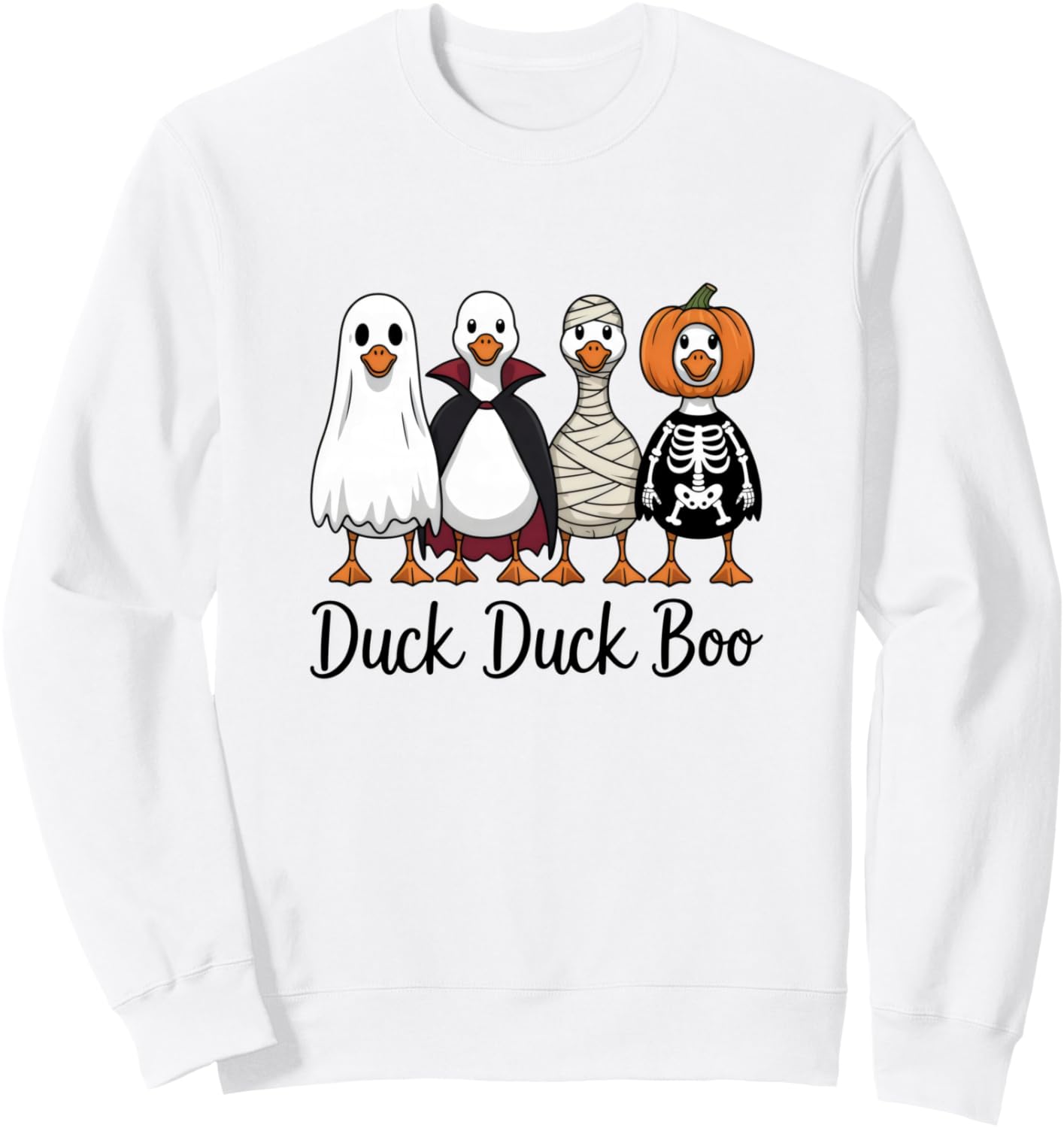 Duck Duck Boo Funny Goose Halloween Costume Sweatshirt