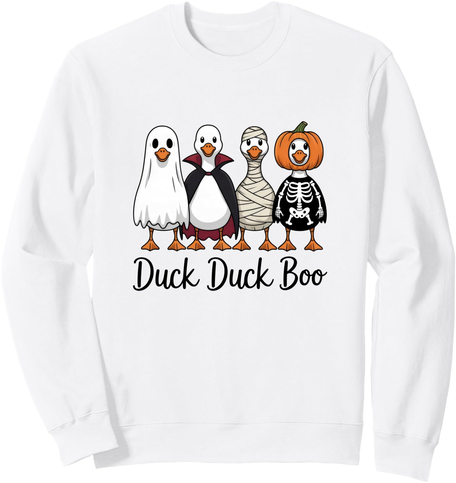 Duck Duck Boo Funny Goose Halloween Costume Sweatshirt