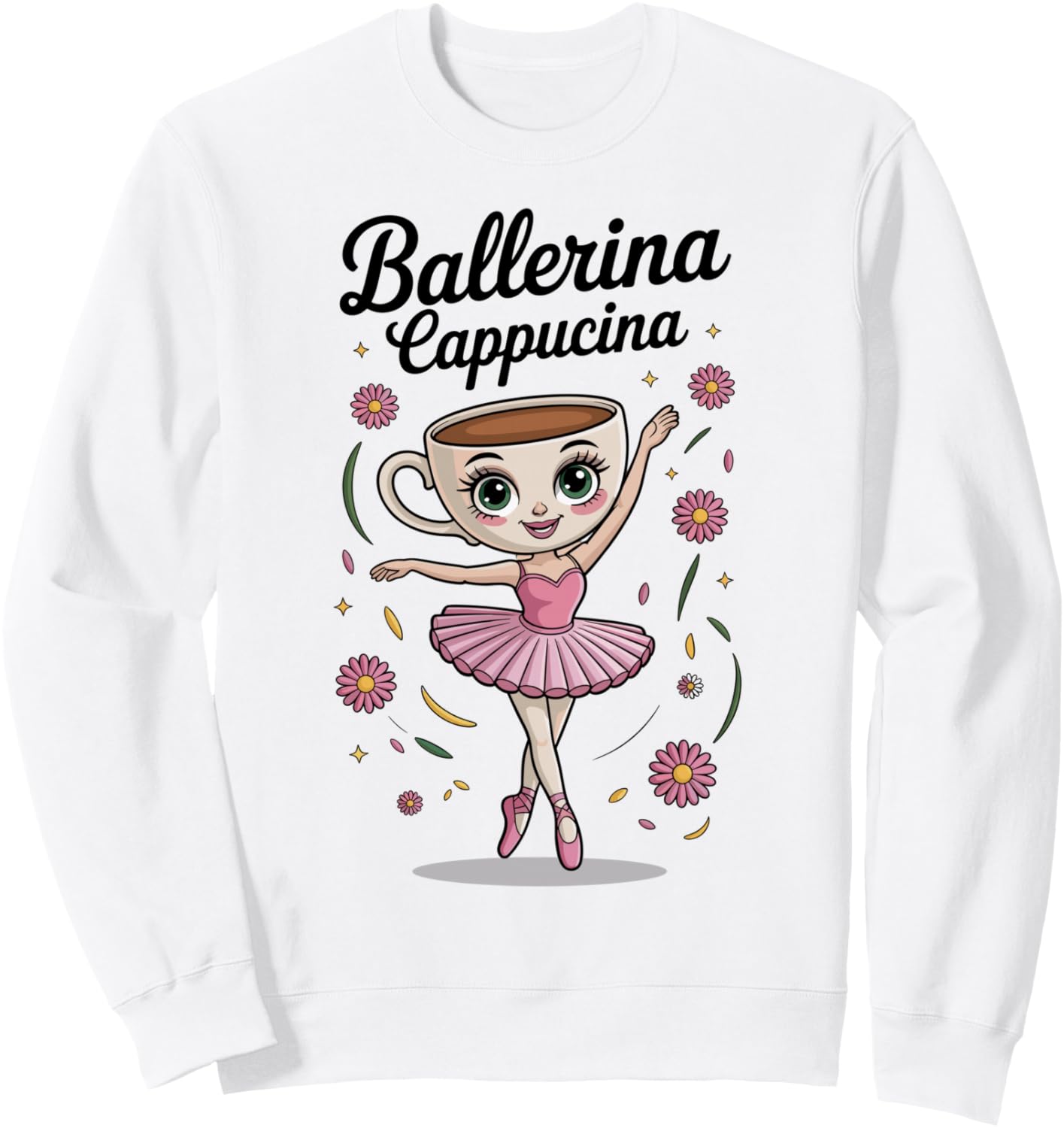 Kids Meme Italian Brainrot Cappuccino Ballerina Cappuccina Sweatshirt