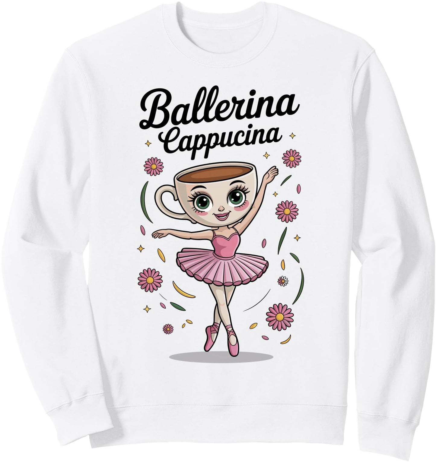 Kids Meme Italian Brainrot Cappuccino Ballerina Cappuccina Sweatshirt