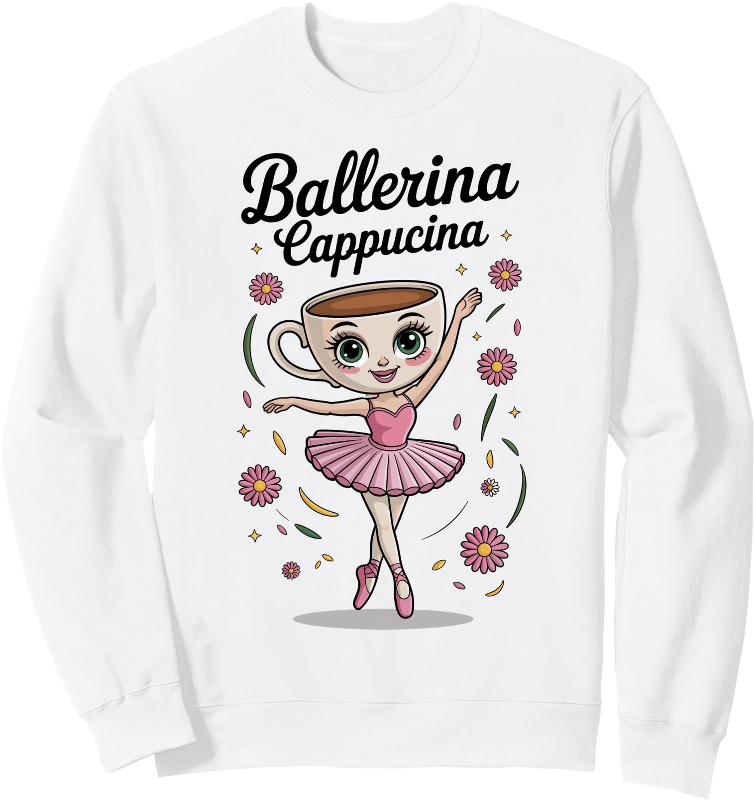 Kids Meme Italian Brainrot Cappuccino Ballerina Cappuccina Sweatshirt