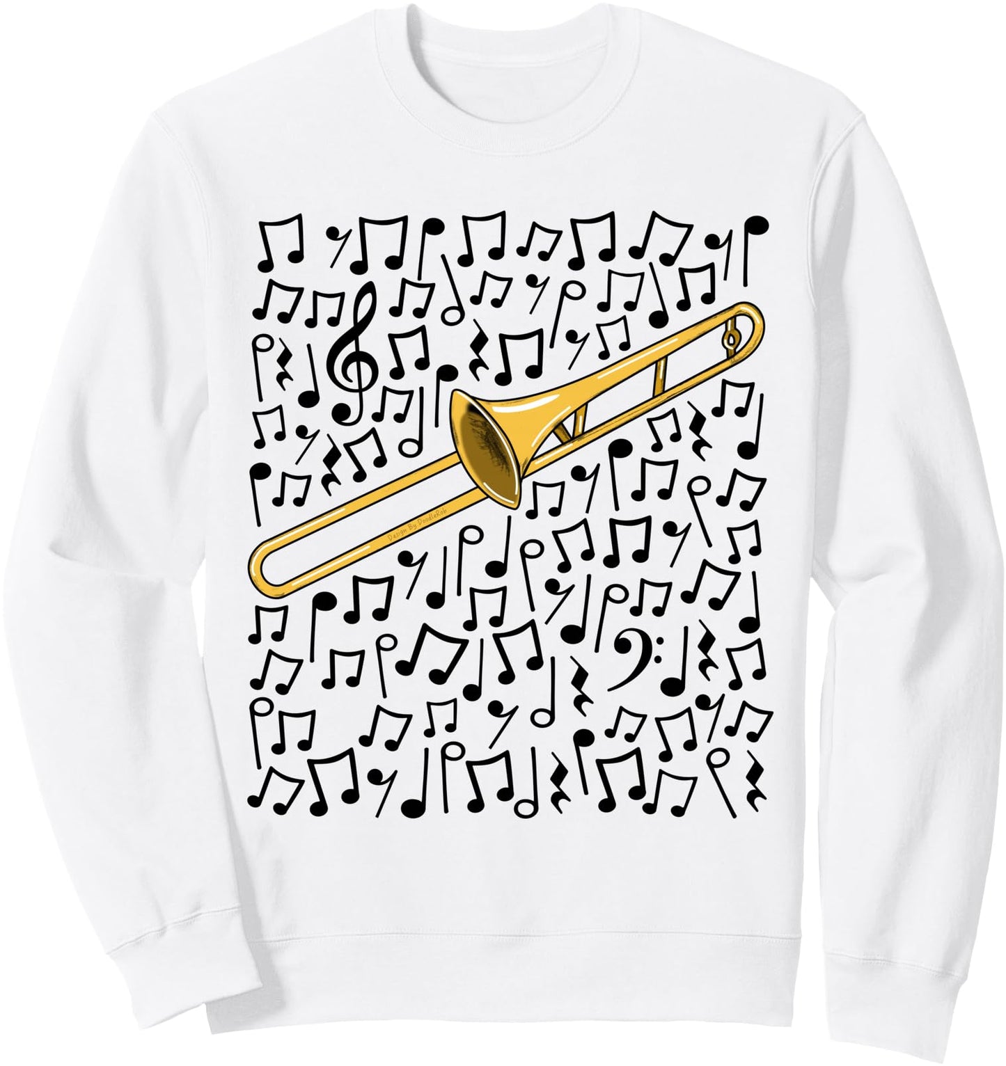 Trombone Musical Notes Trombonist Music Teacher Brass Band Sweatshirt