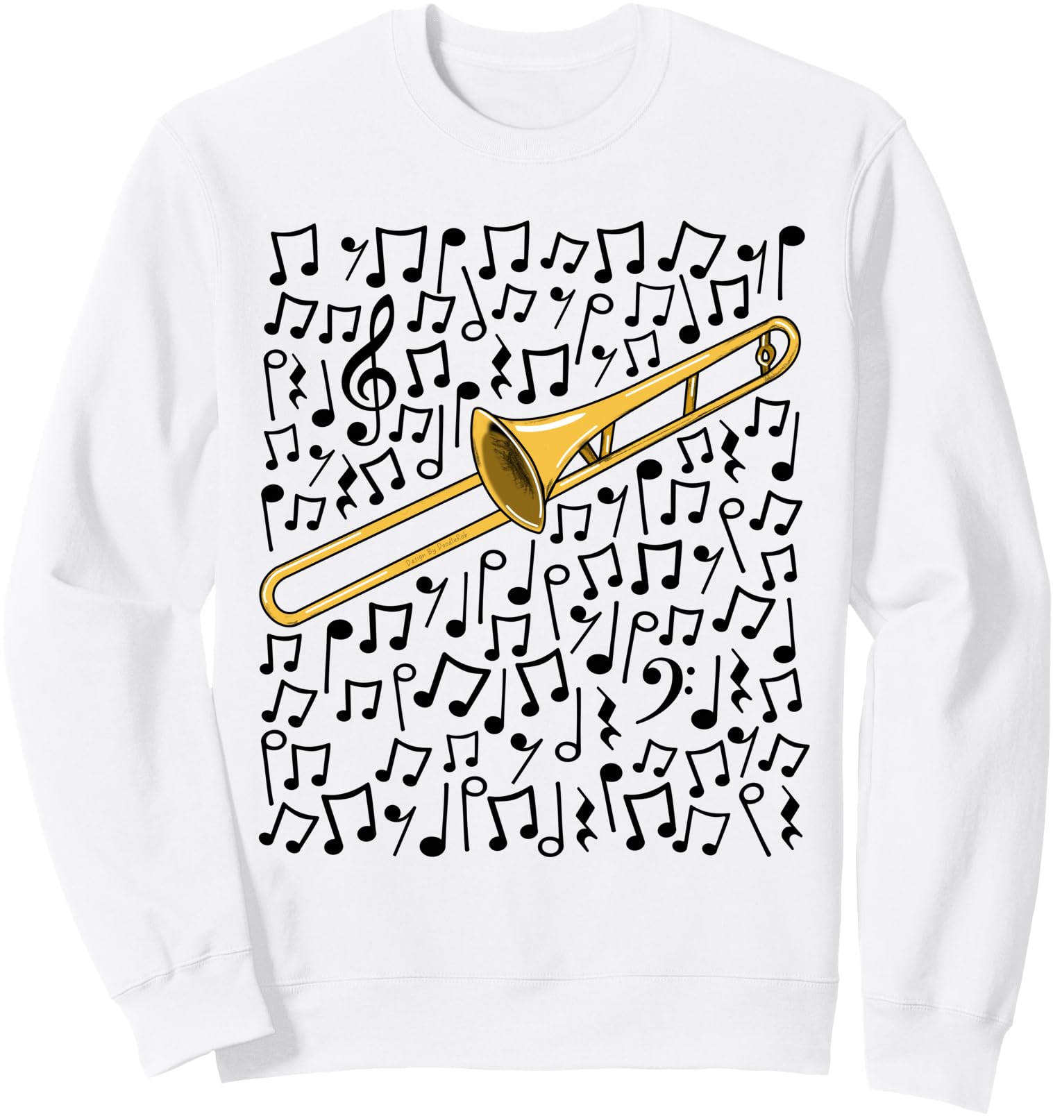 Trombone Musical Notes Trombonist Music Teacher Brass Band Sweatshirt