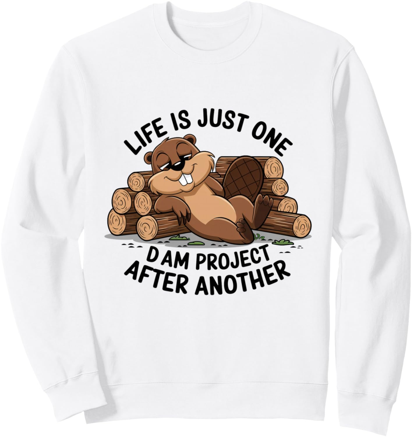 Life is Just One Dam Project After Another Relaxed Beaver Sweatshirt