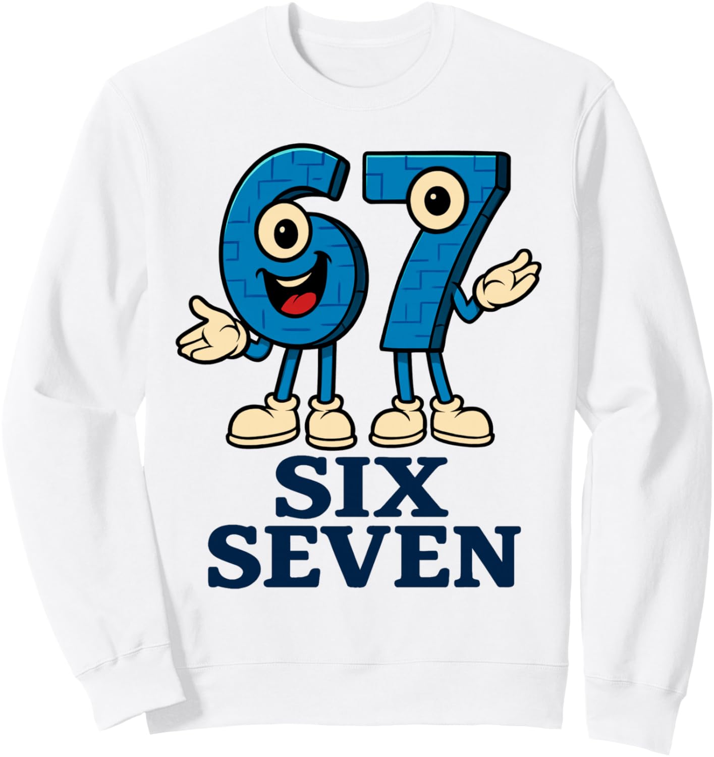 67 Six Seven 6-7 - Funny Italian Brainrot Kids Gaming Meme Sweatshirt