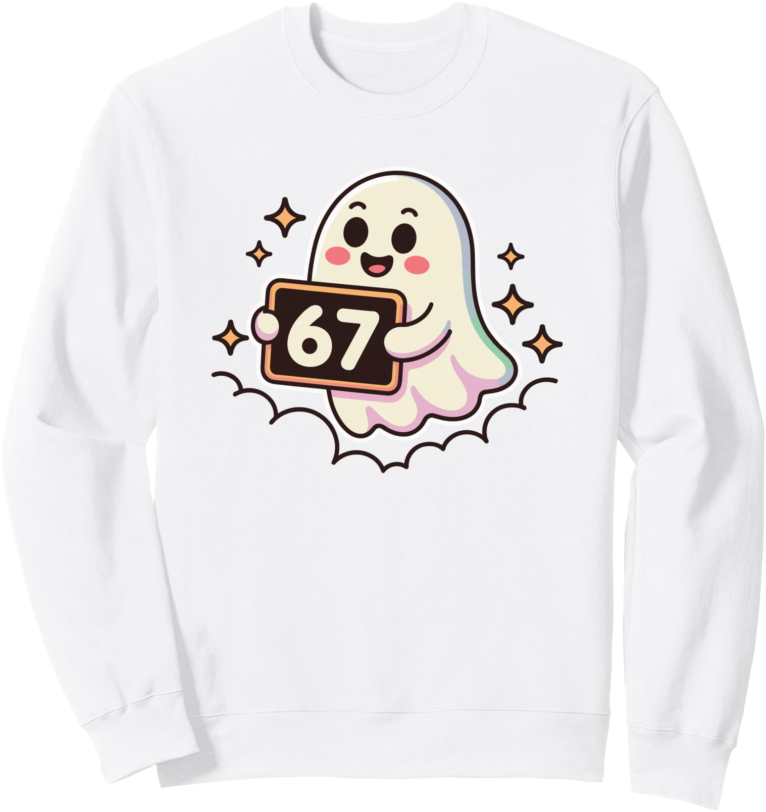 Cartoon Ghost 67 Meme Sweatshirt