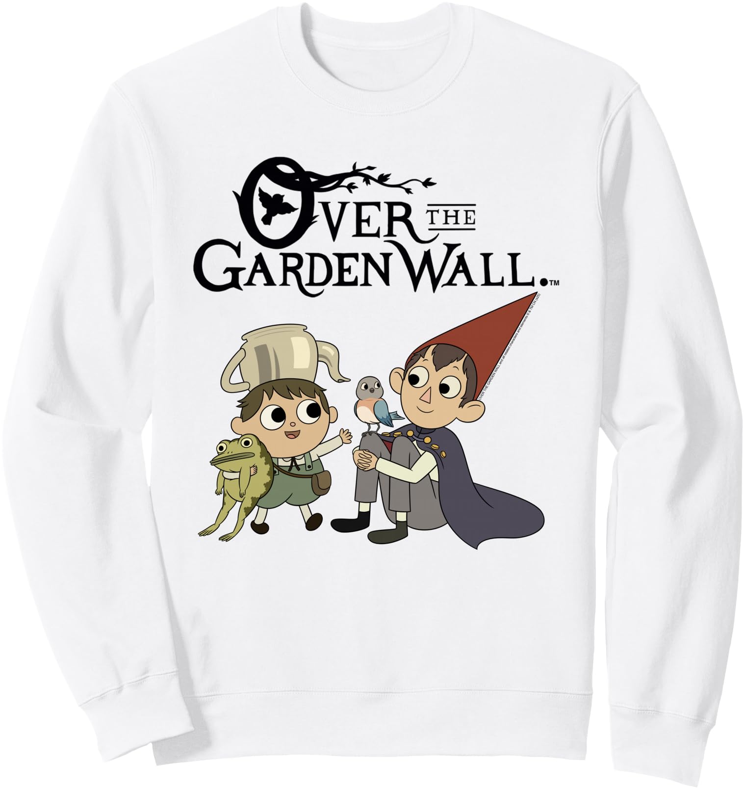 Over the Garden Wall Cast of Characters with Logo Cartoon Sweatshirt