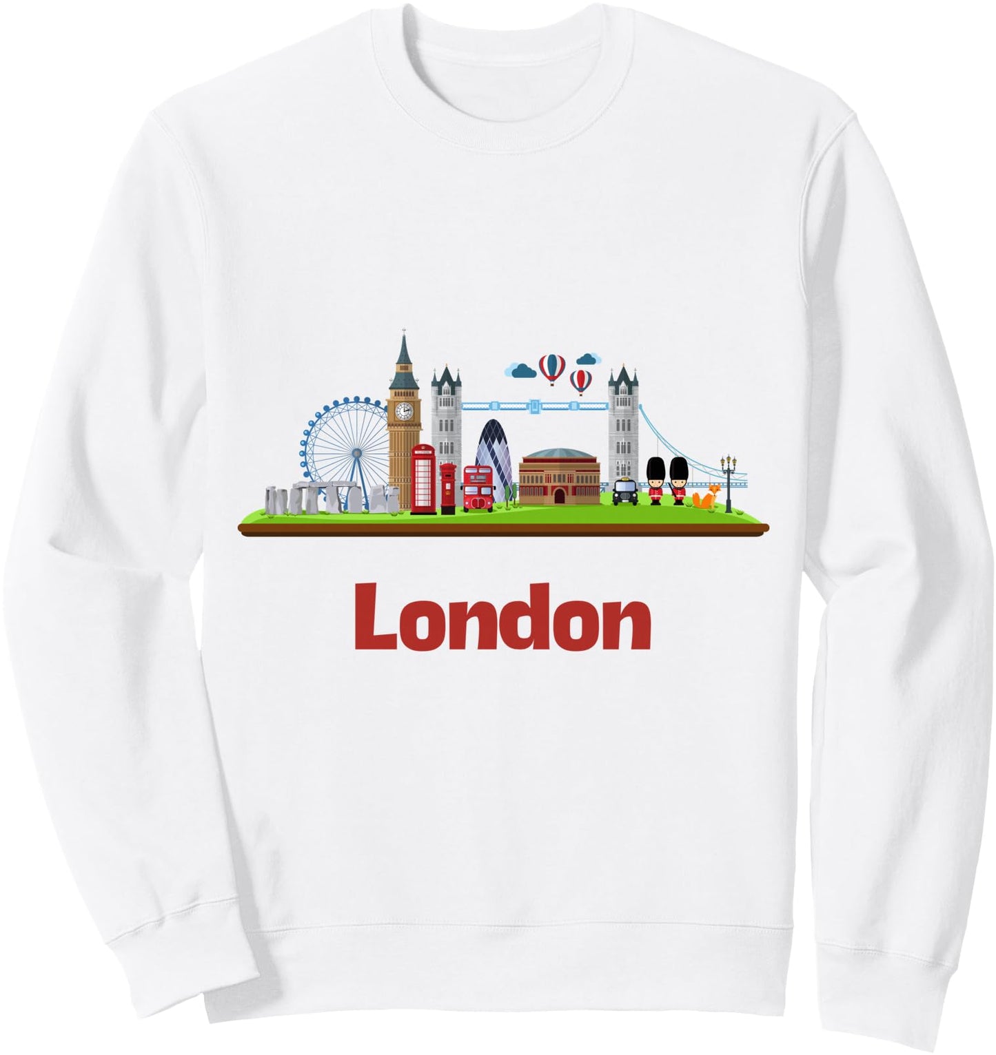 England London Souvenir Cartoon Boys Toddlers Girls Teens Sweatshirt