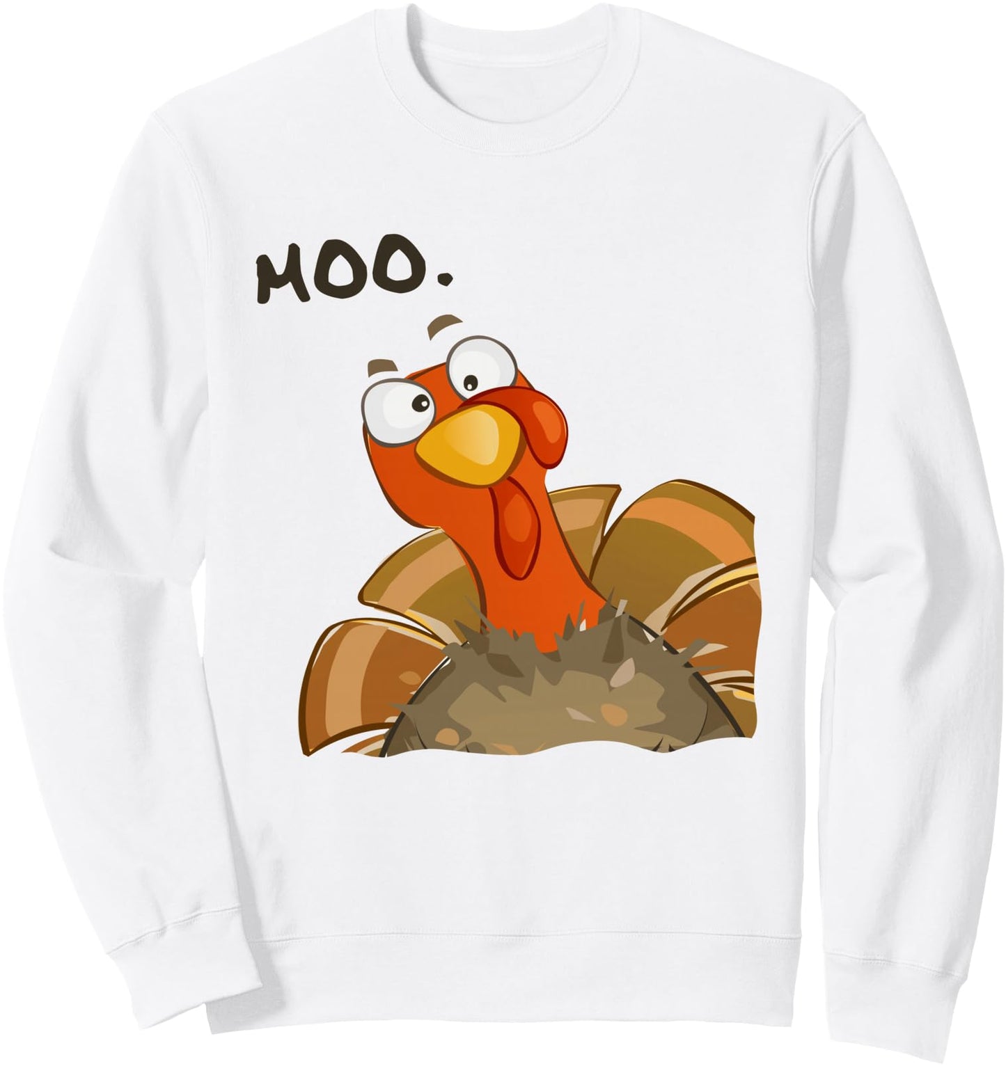 Moo Turkey Thanksgiving Fall Vibes Gobble Thankful Farmer Sweatshirt