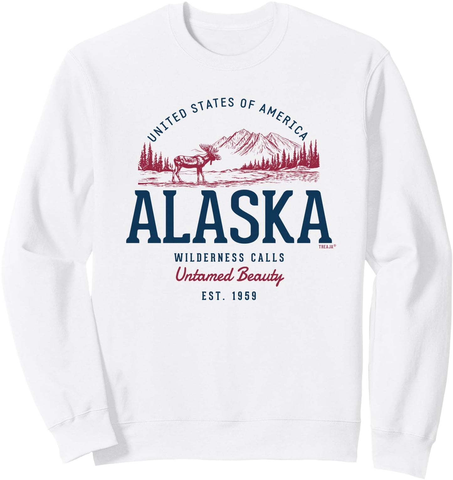 Vintage-Looking Retro Styled Alaska Sweatshirt
