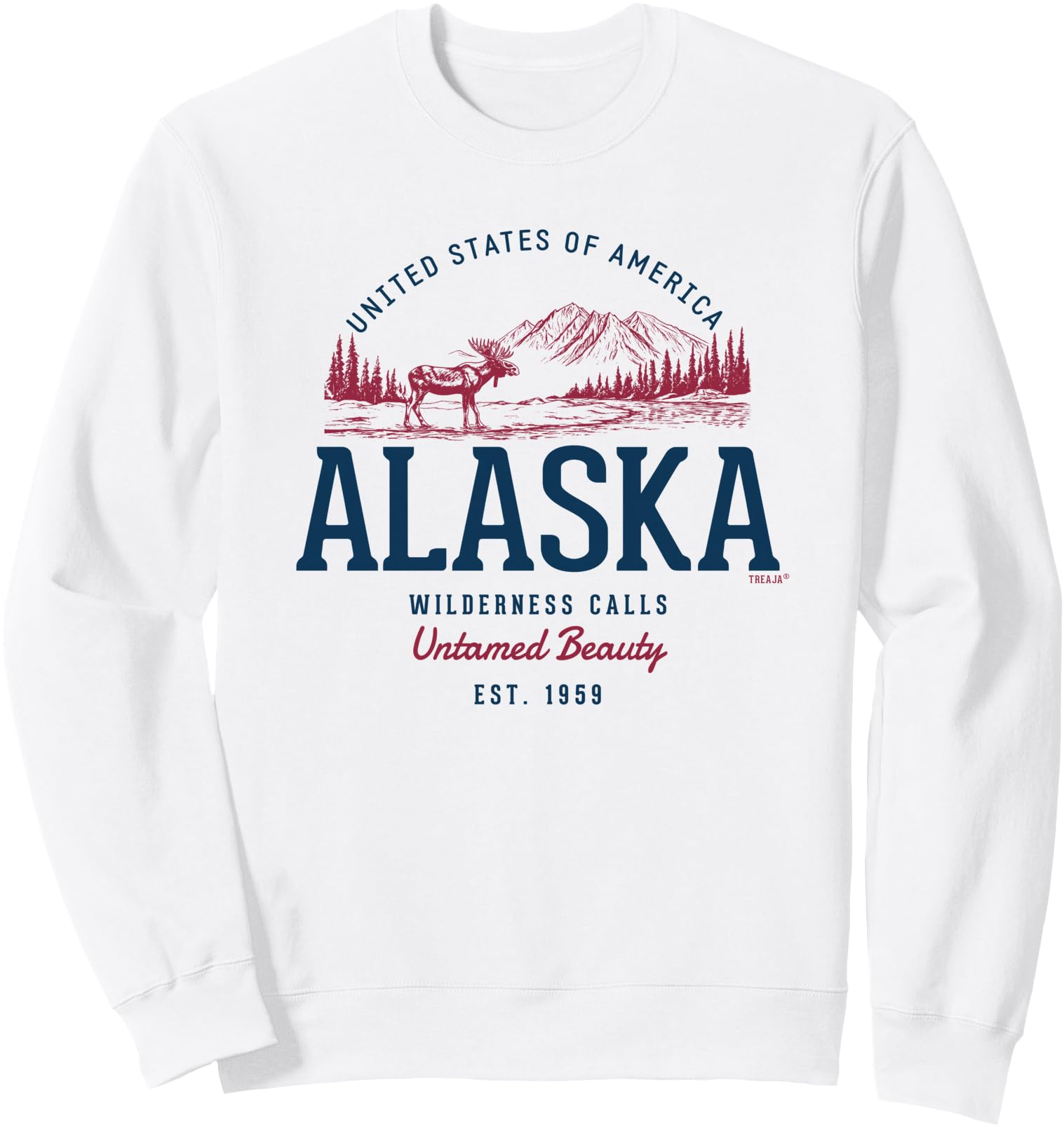 Vintage-Looking Retro Styled Alaska Sweatshirt