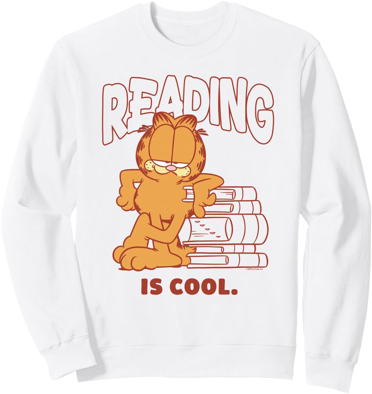 Garfield Reading Is Cool Classic 90's Retro Sweatshirt