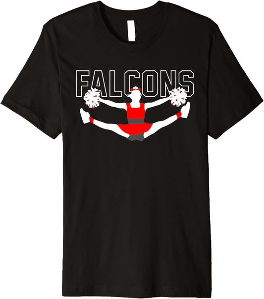 Cheerleader Cheer Shirt Falcons Mascot Squad Gift Red