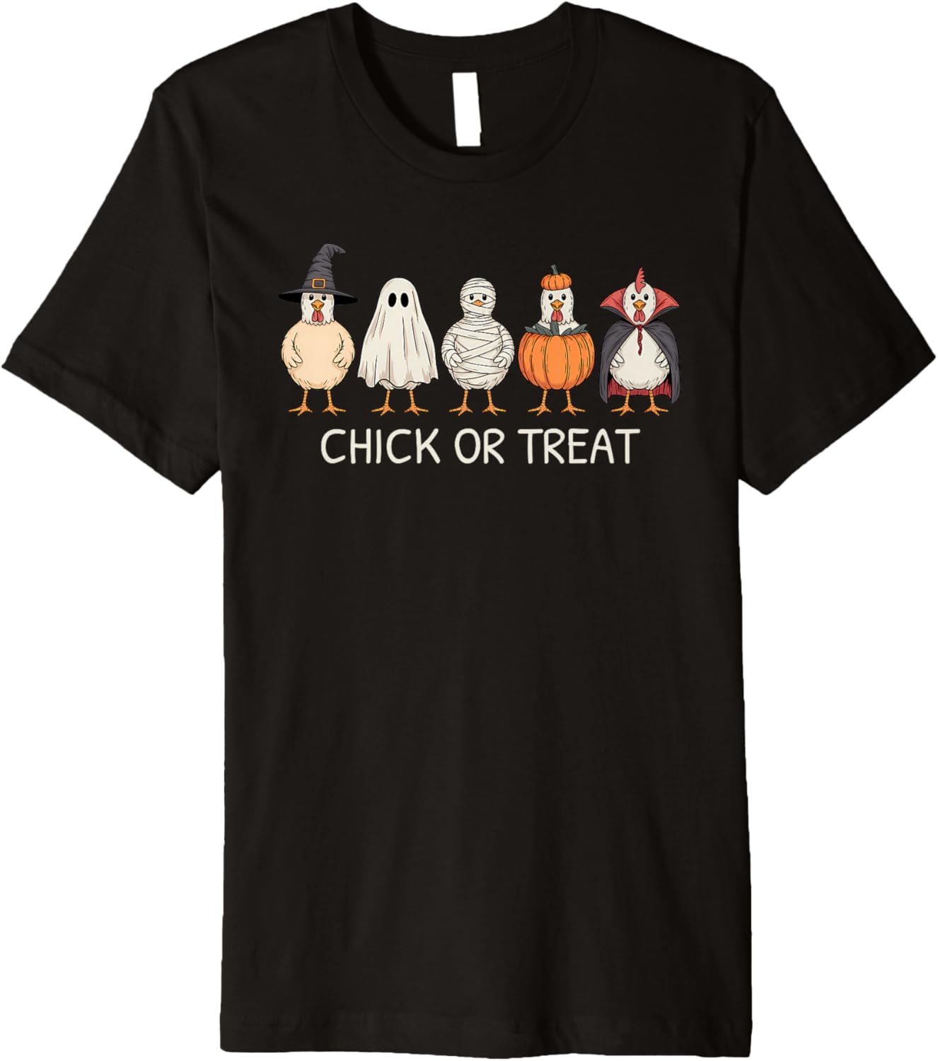 Chick Or Treat Funny Chicken Halloween Premium T-Shirt