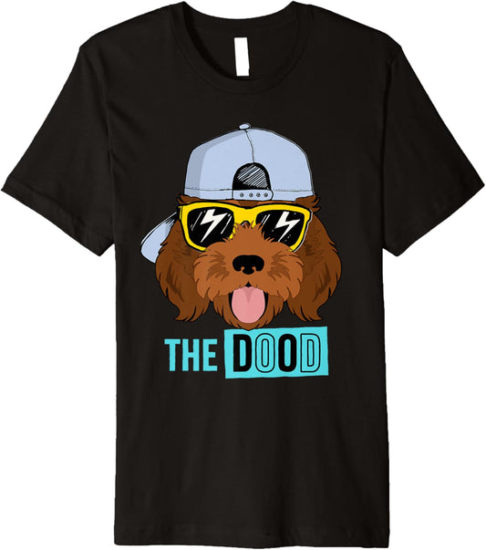 Chocolate Golden Doodle Dog, The Dood Brown Gooldendoodle Premium T-Shirt