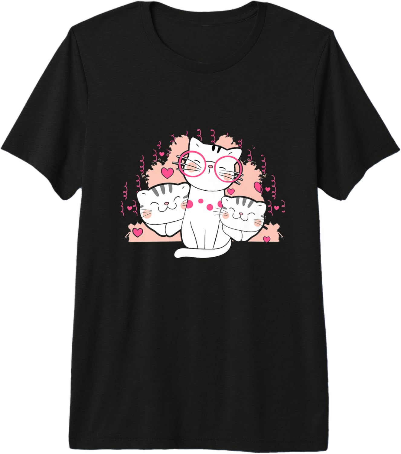 Japanese style Japanese three cute cats Japanese chibi Premium