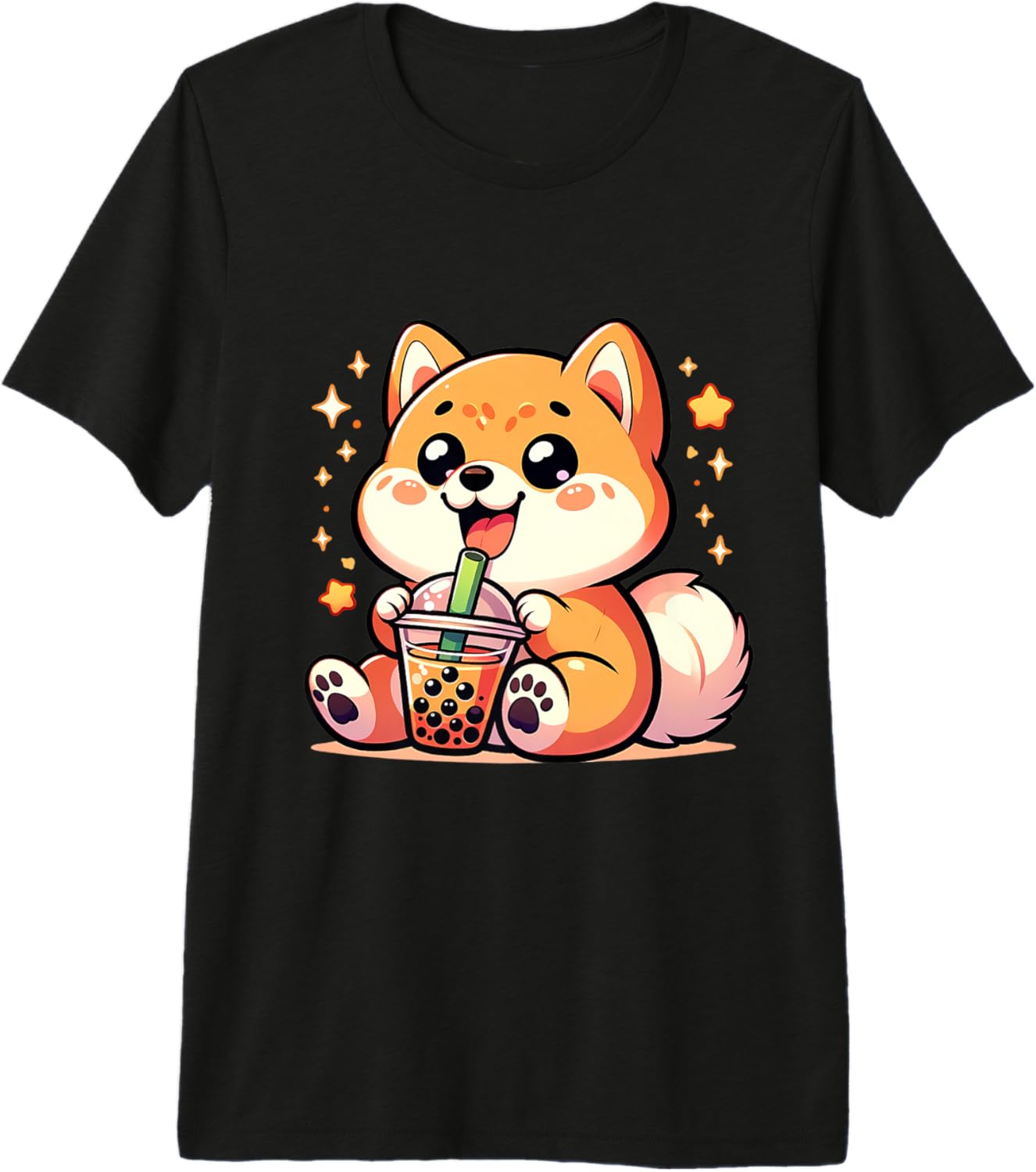 Kawaii Shiba Inu Dog Bubble Tea Anime Chibi Premium