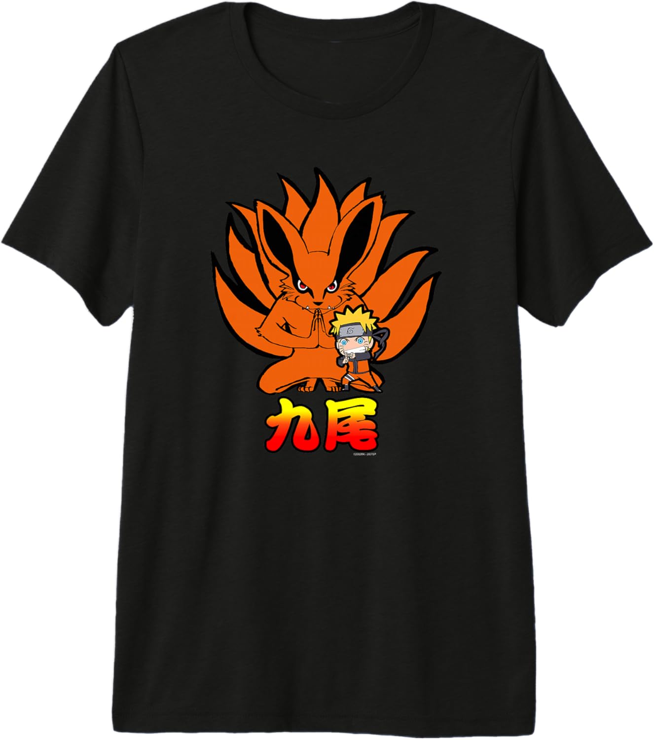 Naruto Shippuden Naruto Kurama Nine Tails Chibi Anime Premium Tri-Blend