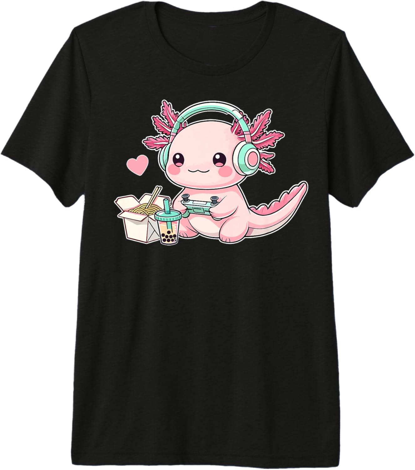 Axolotl Lover Headphone Gamer Cute Chibi Axolotl Graphic Premium