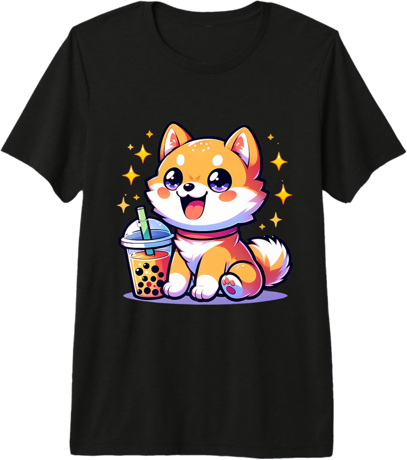 Kawaii Shiba Inu Dog Bubble Tea Anime Chibi Premium