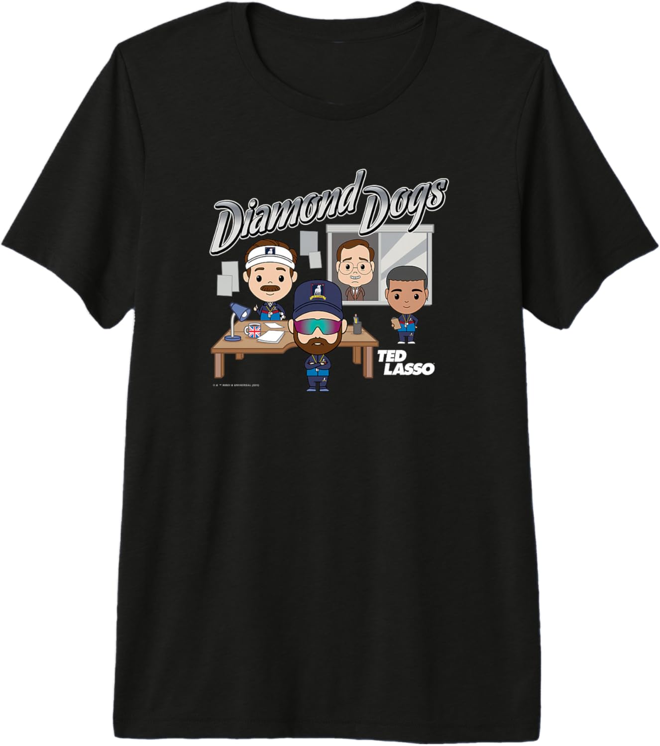 Ted Lasso Diamond Dogs Group Shot Office Chibi Style Premium Tri-blend
