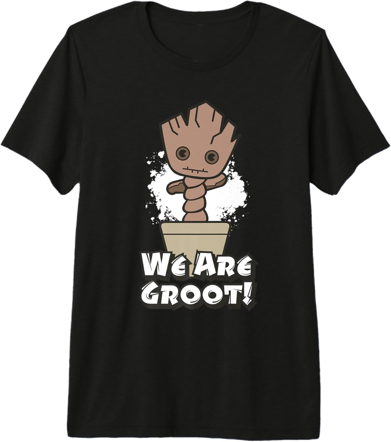 Marvel Kawaii We Are Groot Chibi Baby Groot In Pot Logo Premium