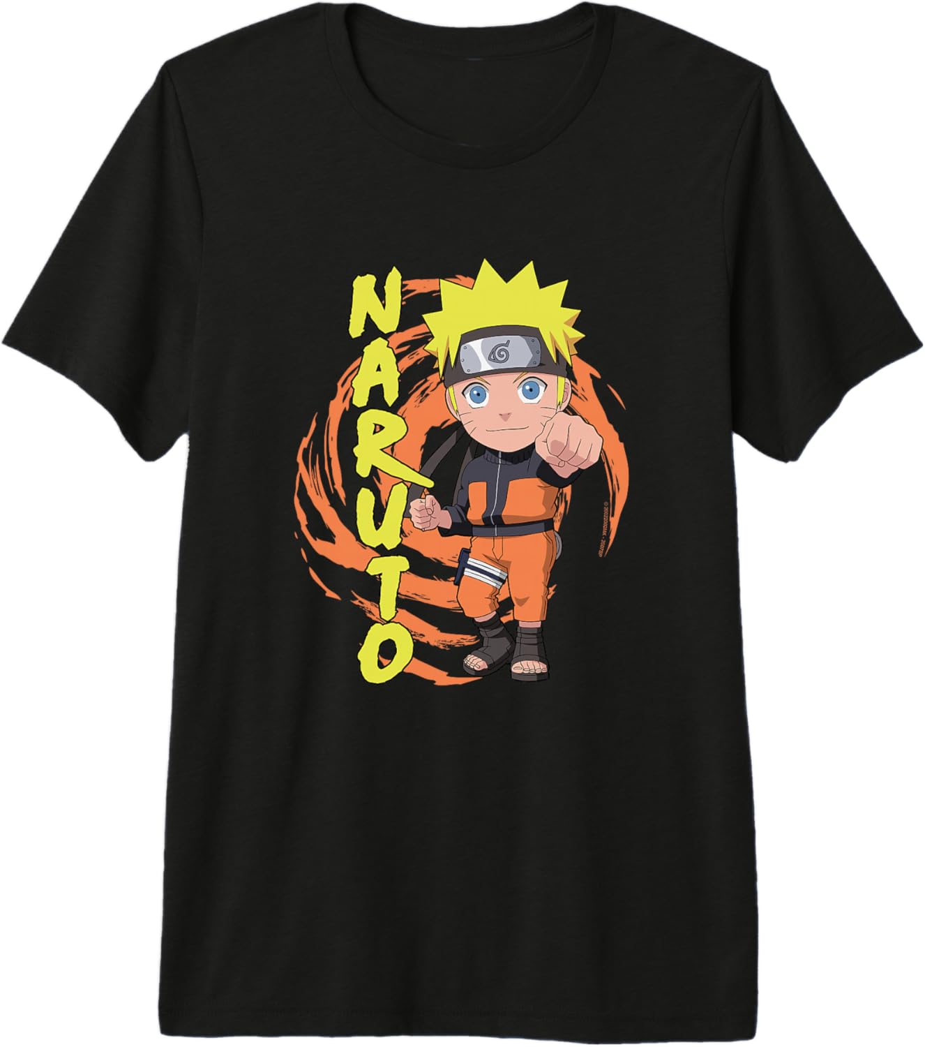 Naruto Shippuden Naruto Chibi Fist Swirl Anime Premium Tri-blend