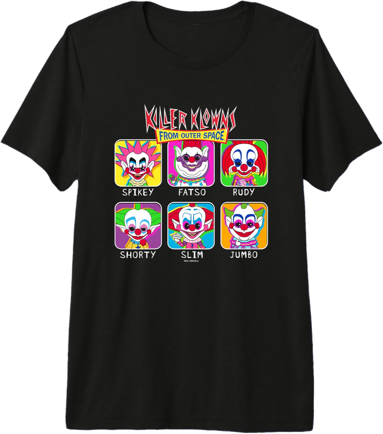 Killer Klowns from Outer Space Chibi Clown Faces Portraits Premium Tri-blend