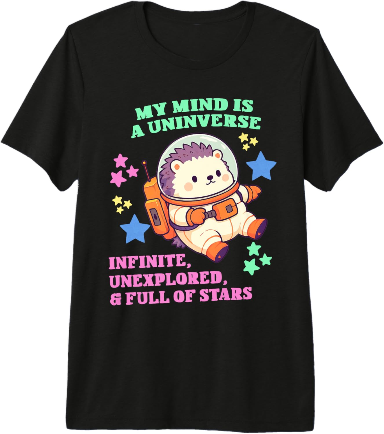 Autism Pride Hedgehog Astronaut- Chibi Hedgehog Premium